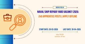 Naval Ship Repair Yard Vacancy 2026