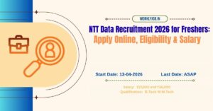 NTT Data Recruitment 2026 for Freshers